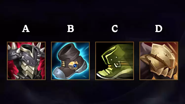 Which item provides armor, movement speed, and a passive effect that reduces the effectiveness of enemy critical strikes?