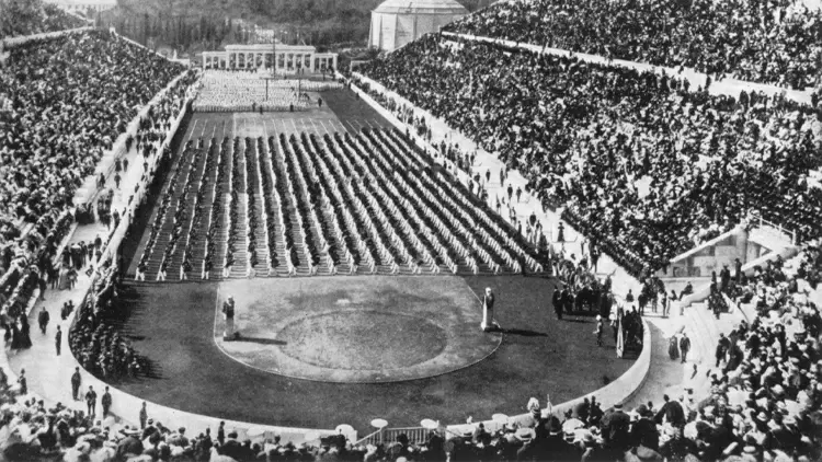 How many major events were there in the first modern Olympic Games?