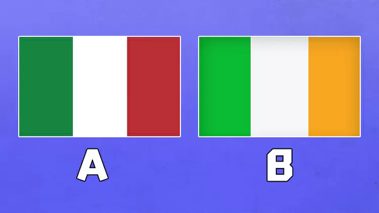 Which flag represents Italy?