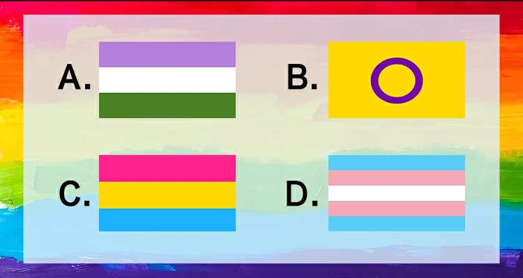 Select the Intersex Flag from the following flags.