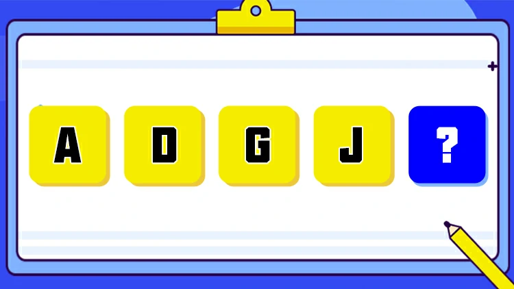 Choose the missing alphabet