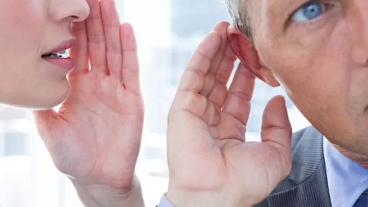 If someone is whispering to another person, what do you think their reaction will be?